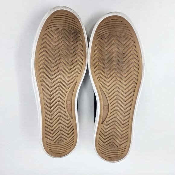 M. Gemi Sneakers Women 8.5M The Gina Navy Blue Linen & Brown Leather Slip-on - Picture 10 of 10